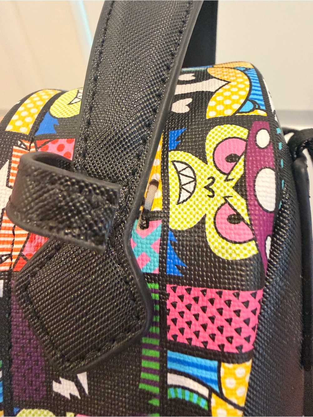 FRED SIGAL Multi-Color Mini Backpack - Black Straps - Picture 4 of 4